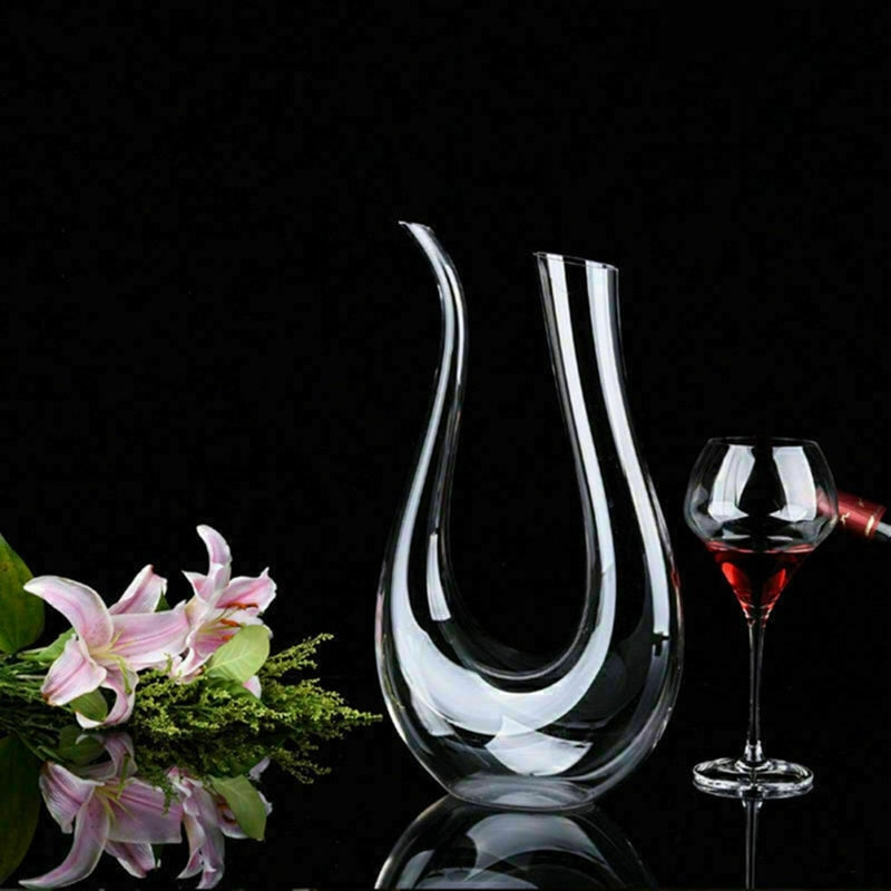 Crystal U-shaped 1.5L Wine Decanter